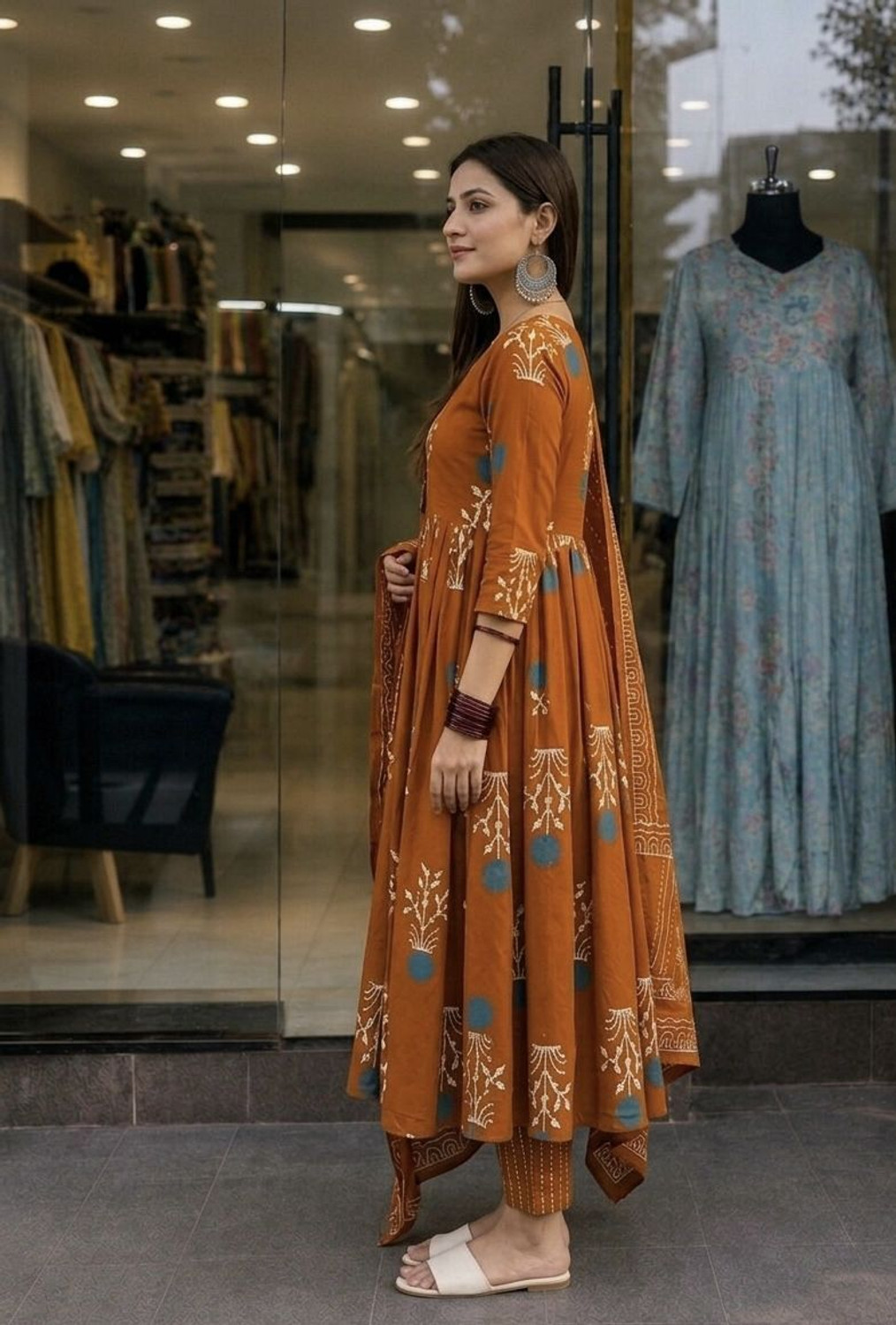 Image of Samiksha Textile Printed Kurta, Palazzo & Dupatta Set