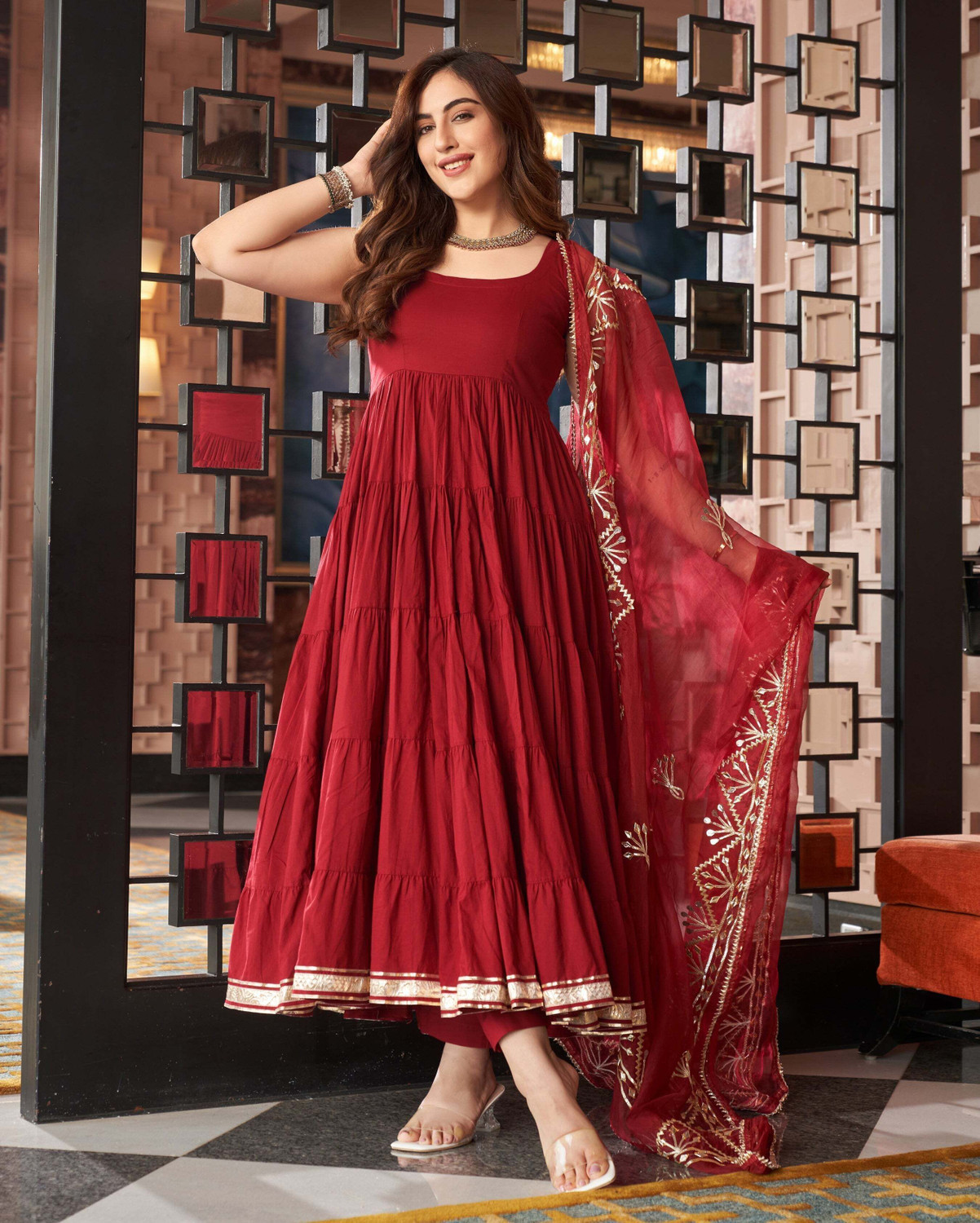 Image of Vastranikhar Self Design Kurta, Salwar & Dupatta Set