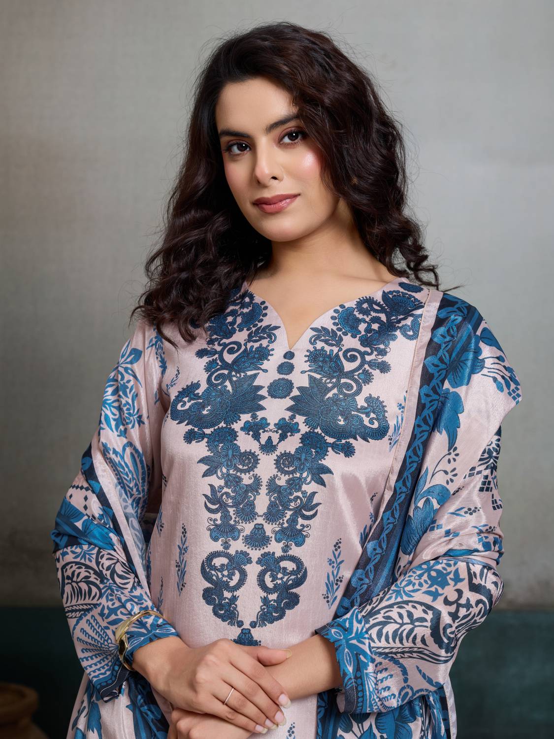 UNITY HUB Printed Kurta, Palazzo & Dupatta Set
