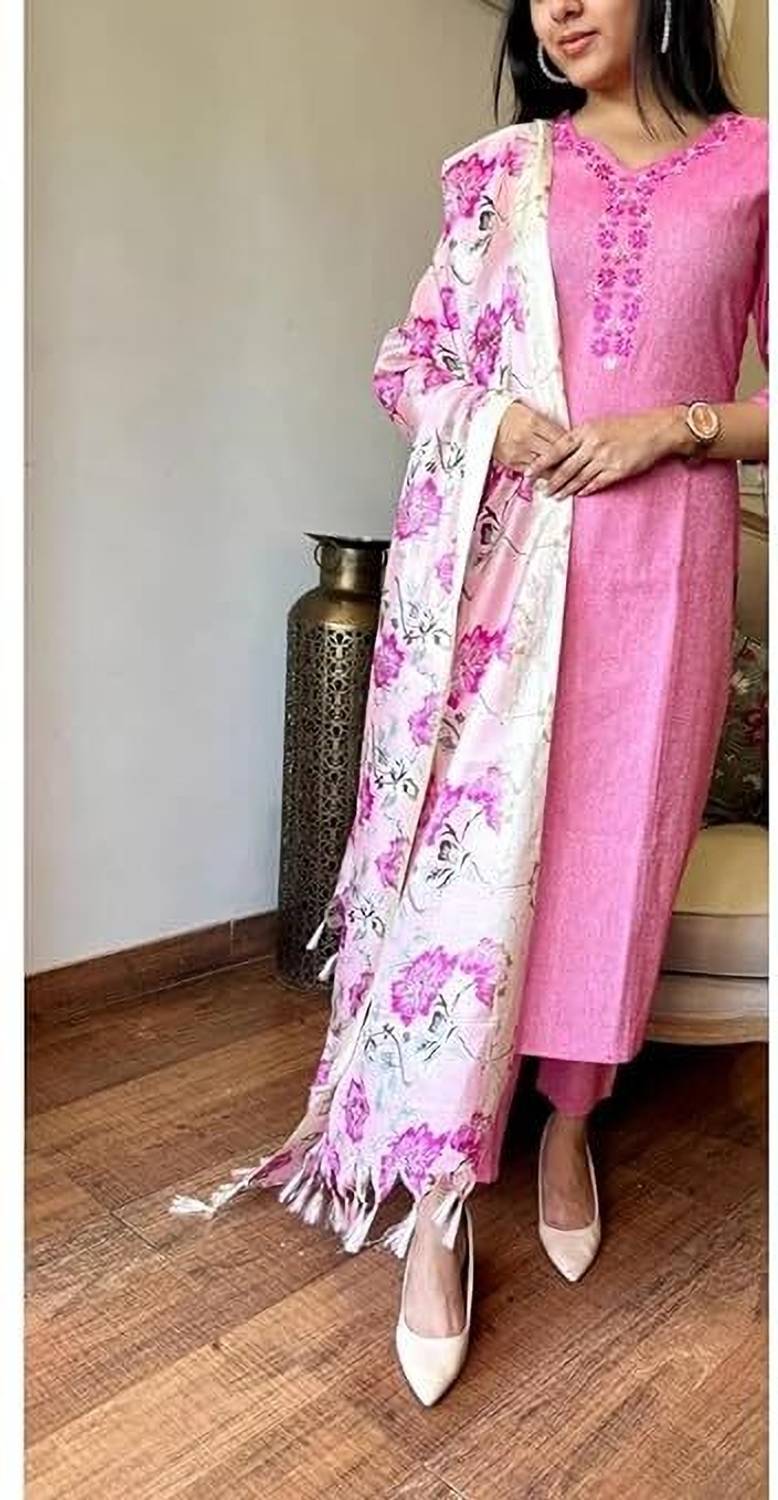 ANSAYA Women Kurti Pant Attached Dupatta Set