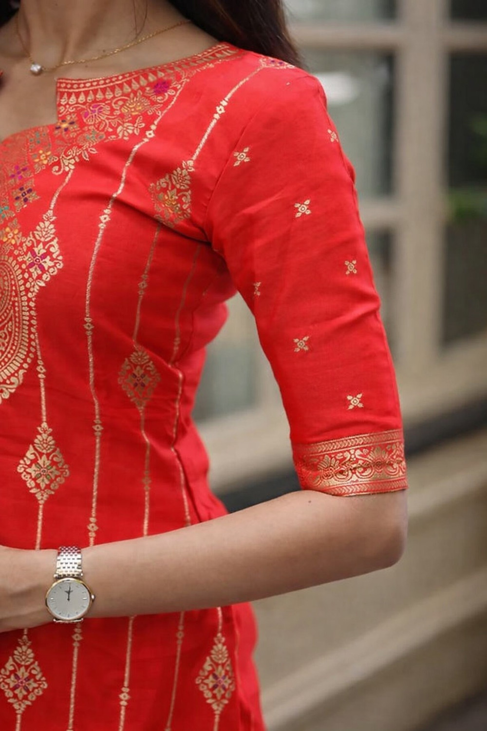 Image of Silk Bliss Printed Kurta, Salwar & Dupatta Set