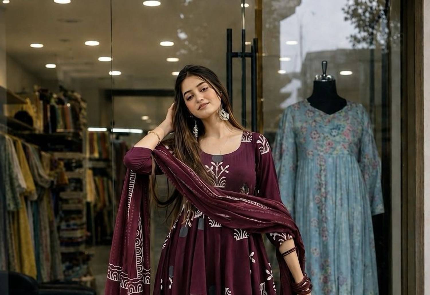 Samiksha Textile Printed Kurta, Palazzo & Dupatta Set - Image 4