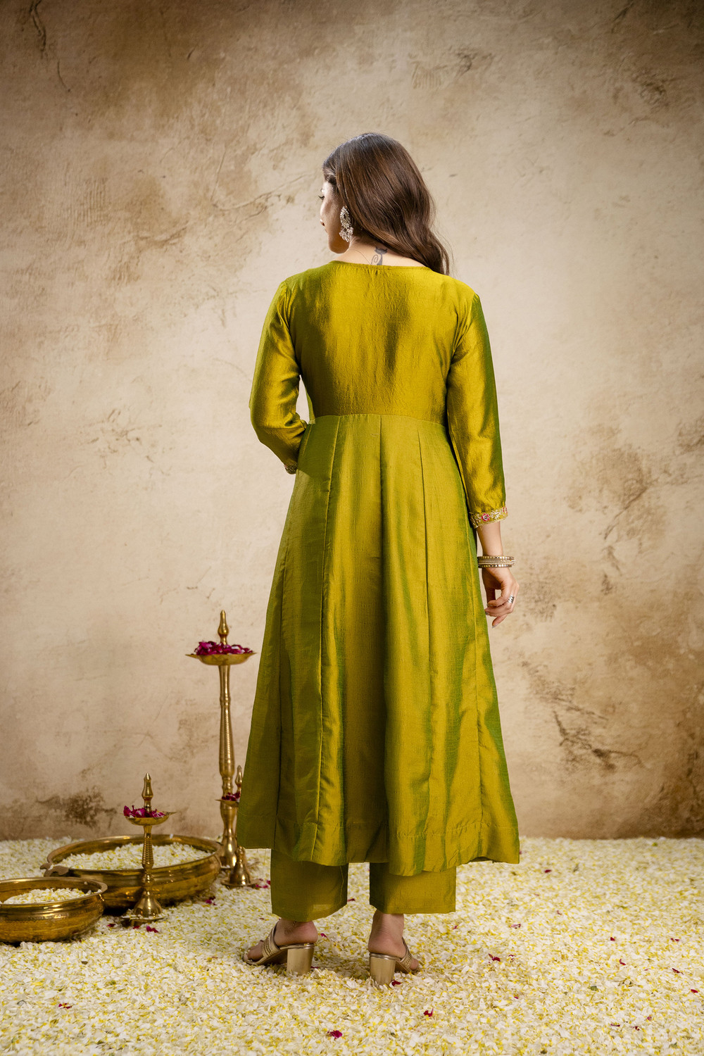 Image of SHRIYAN CREATION Embroidered Anarkali Kurta, Bottom & Dupatta Set