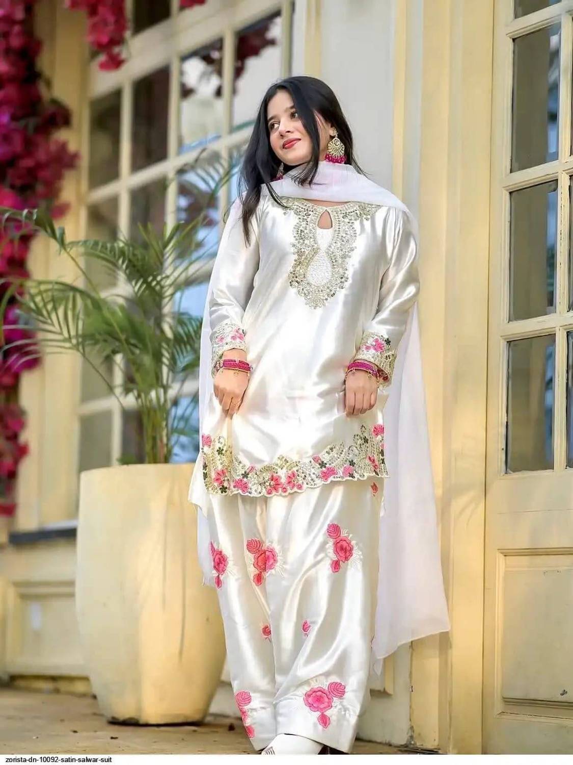 LIBRISH Embroidered Kurta, Trouser & Dupatta Set
