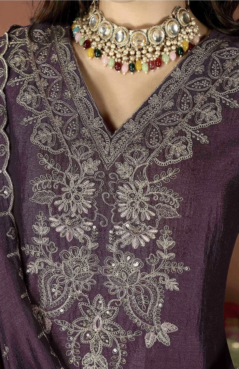 Image of Prasha Fashion Embroidered Kurta, Trouser /Pant & Dupatta Set
