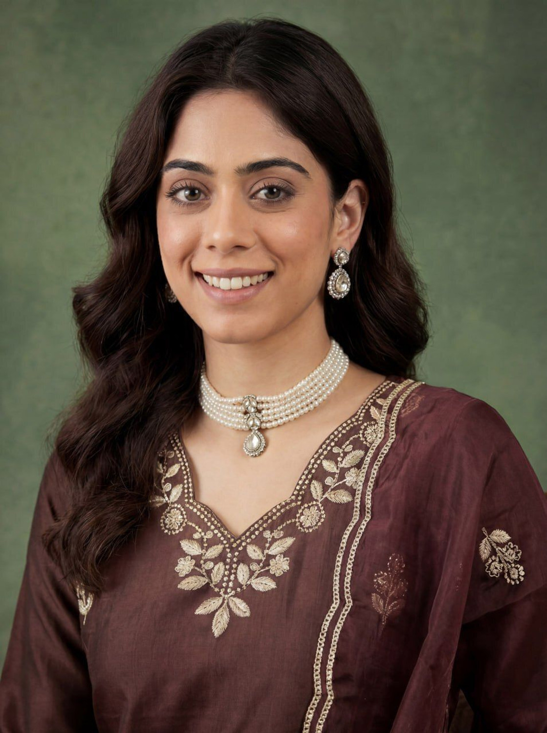 Image of Ras Madhuri Embroidered Kurta, Trouser /Pant & Dupatta Set