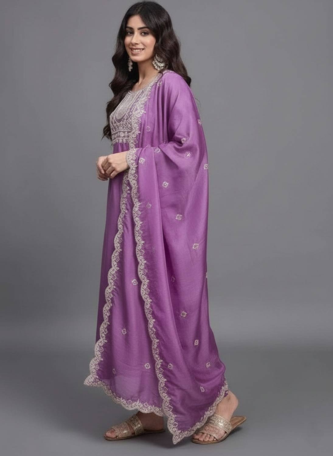 RHET Women Kurta Pant Dupatta Set - Image 3