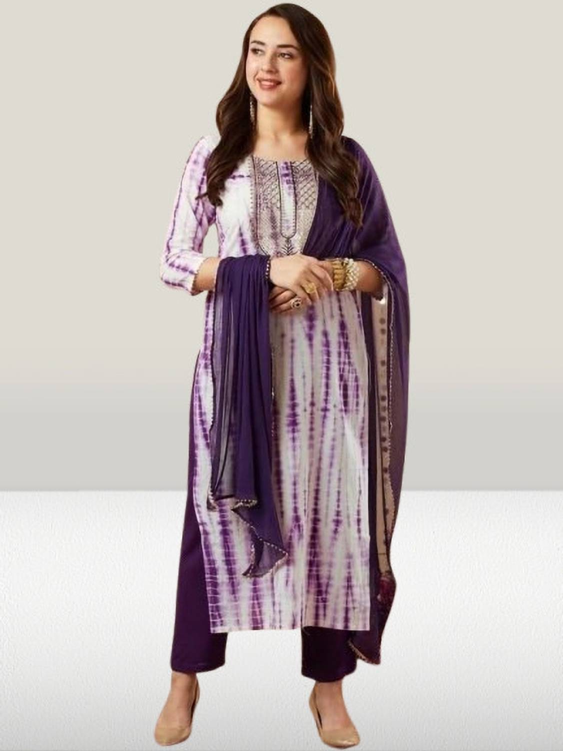 AGN Women Kurta Pant Dupatta Set