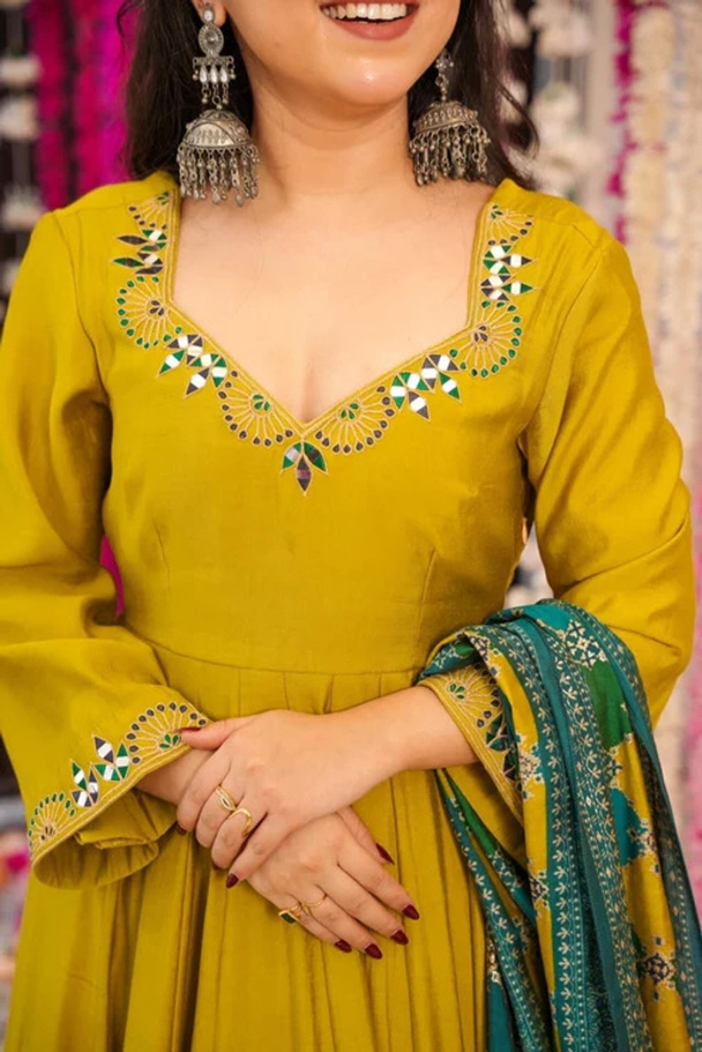 Image of Happy Design Women Kurta Palazzo Dupatta Set