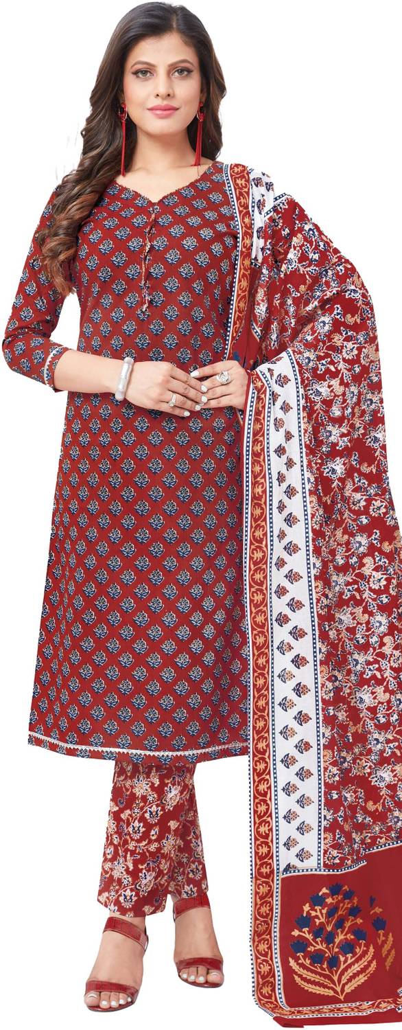 amozo Printed Kurta, Trouser/Pant & Dupatta Set