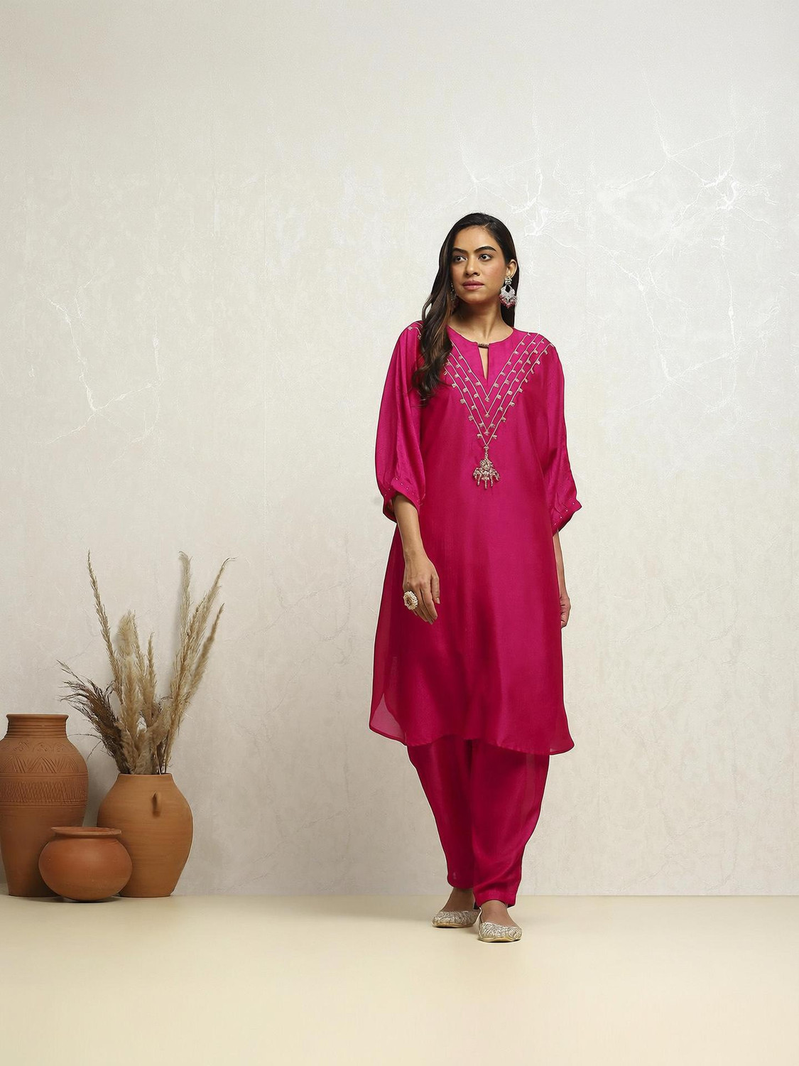 Image of BIBA Women Polyester Kurta Salwar Set