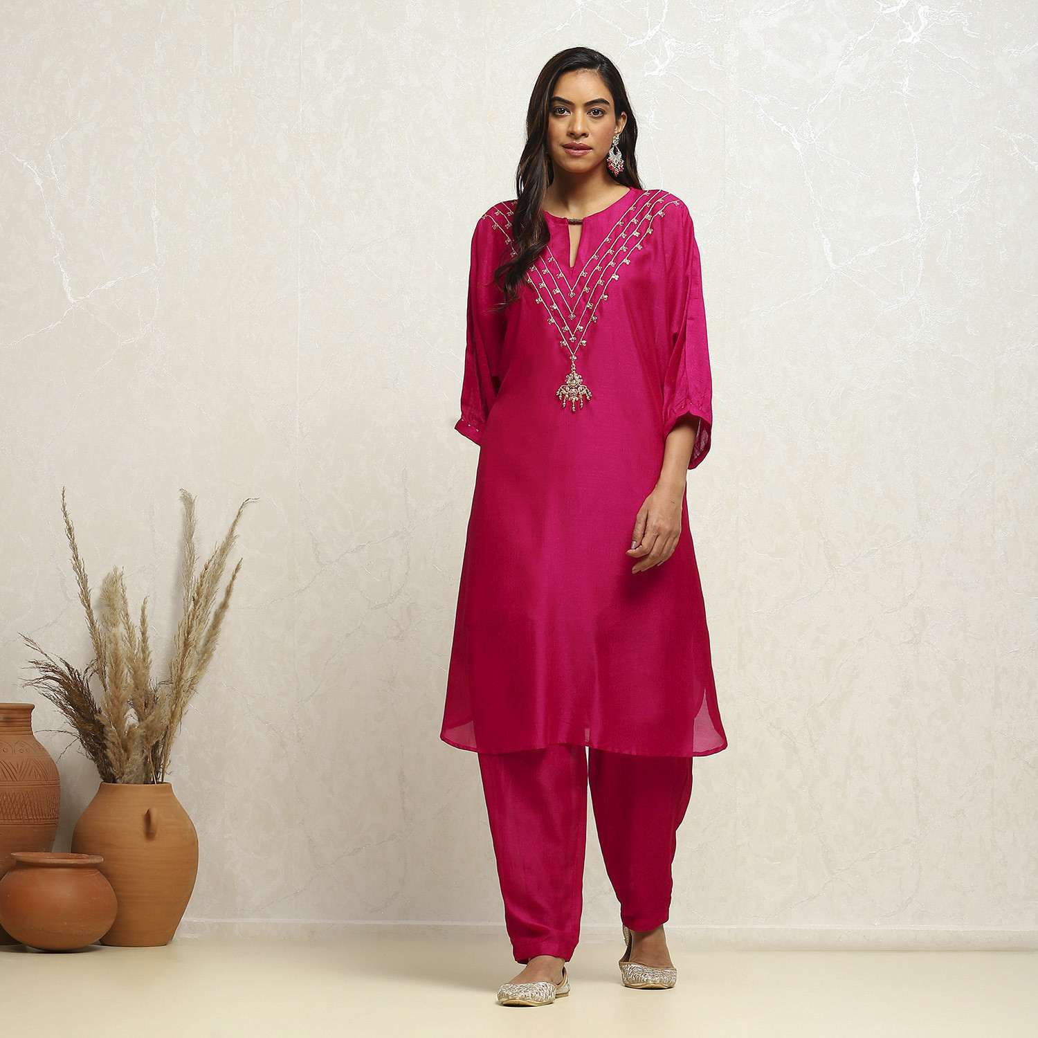 Image of BIBA Women Polyester Kurta Salwar Set
