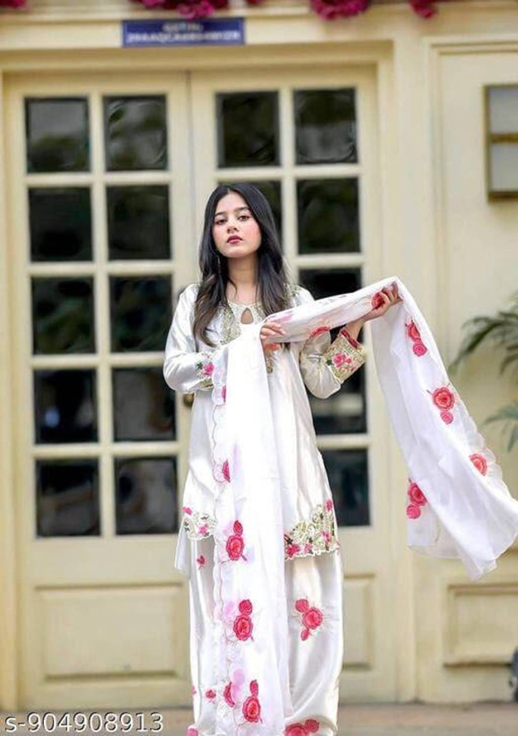 LIBRISH Embroidered Kurta, Trouser & Dupatta Set - Image 5