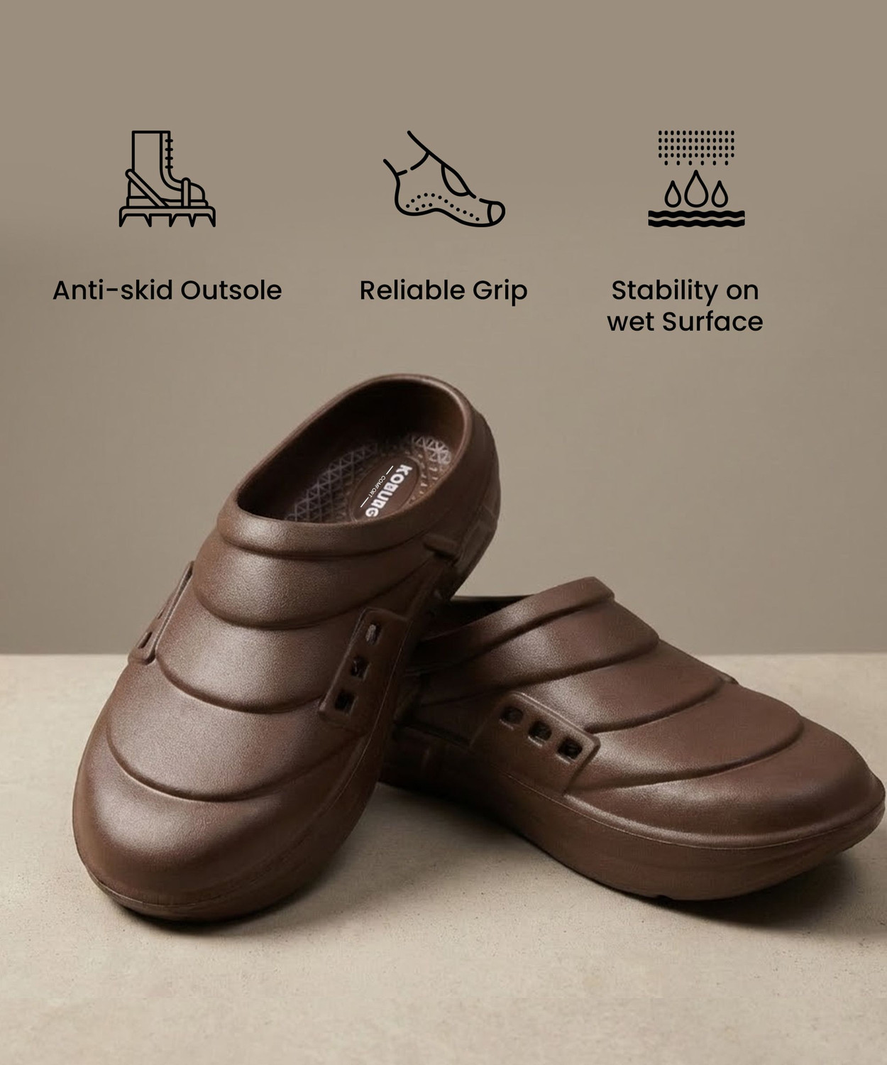 Image of Koburg Plasma Men's Clog|Walking Clog|Sandals|Comfortable|Light Weight|Anti-Skid KF-174 Men Clogs