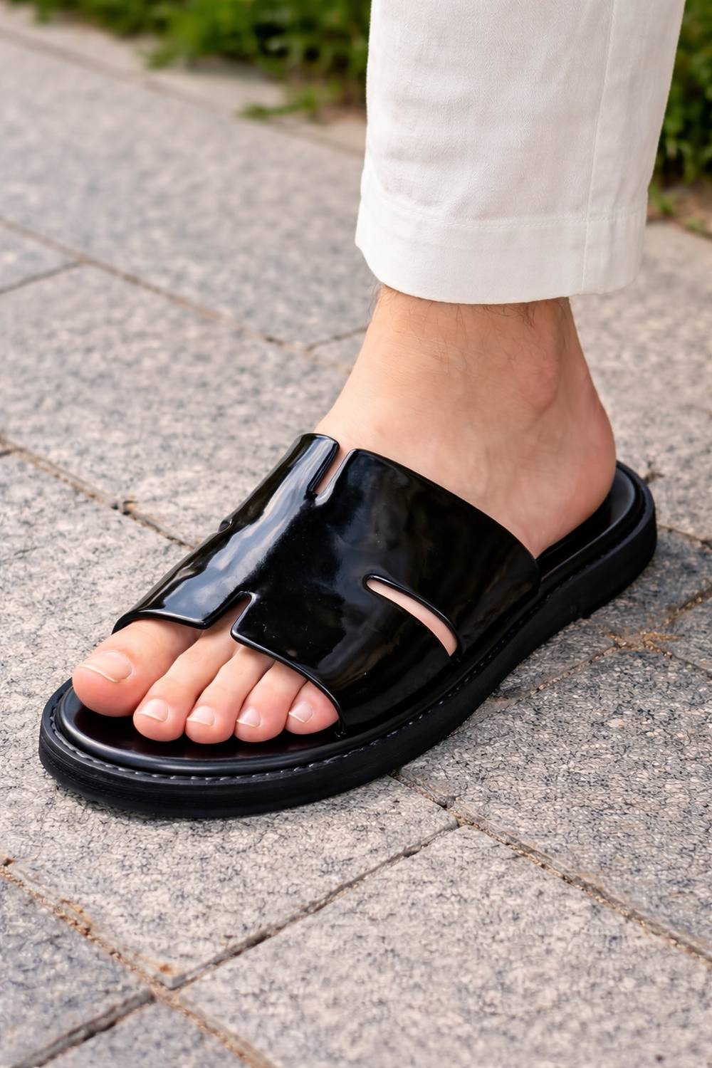 LEE NISE Men Black Sandals - Image 2