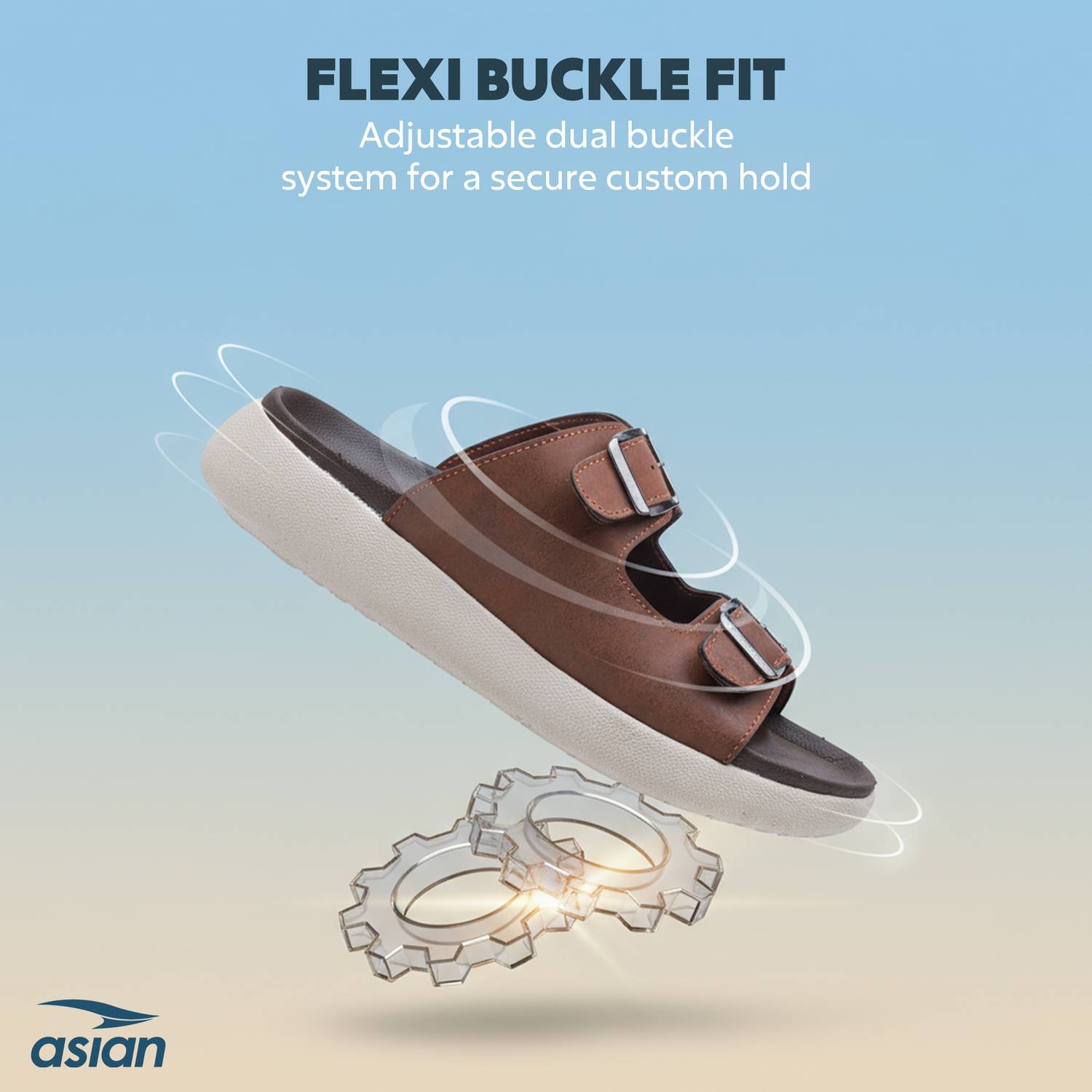 asian OrthoSoft Extra Soft Cushion Doctor Arch Support Men Sandals - Image 3