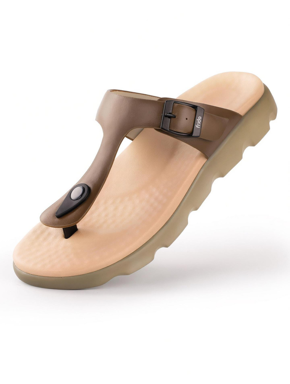 Image of Frido Cloud Comfort Arch & Heel Support with Anti-Skid Sole, Adjustable Buckle Strap Women Sandals