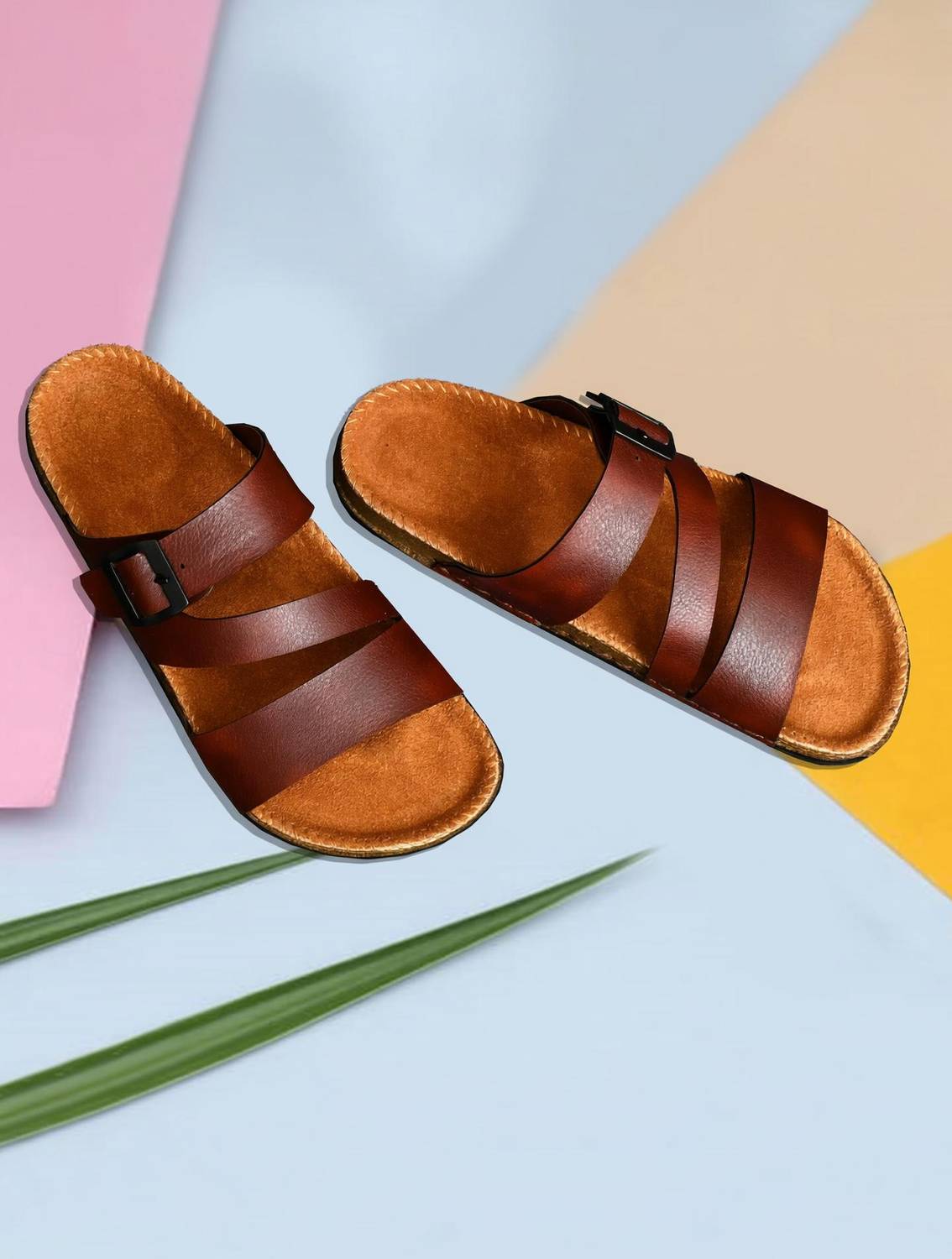 Vask Men Brown Sandals - Image 1