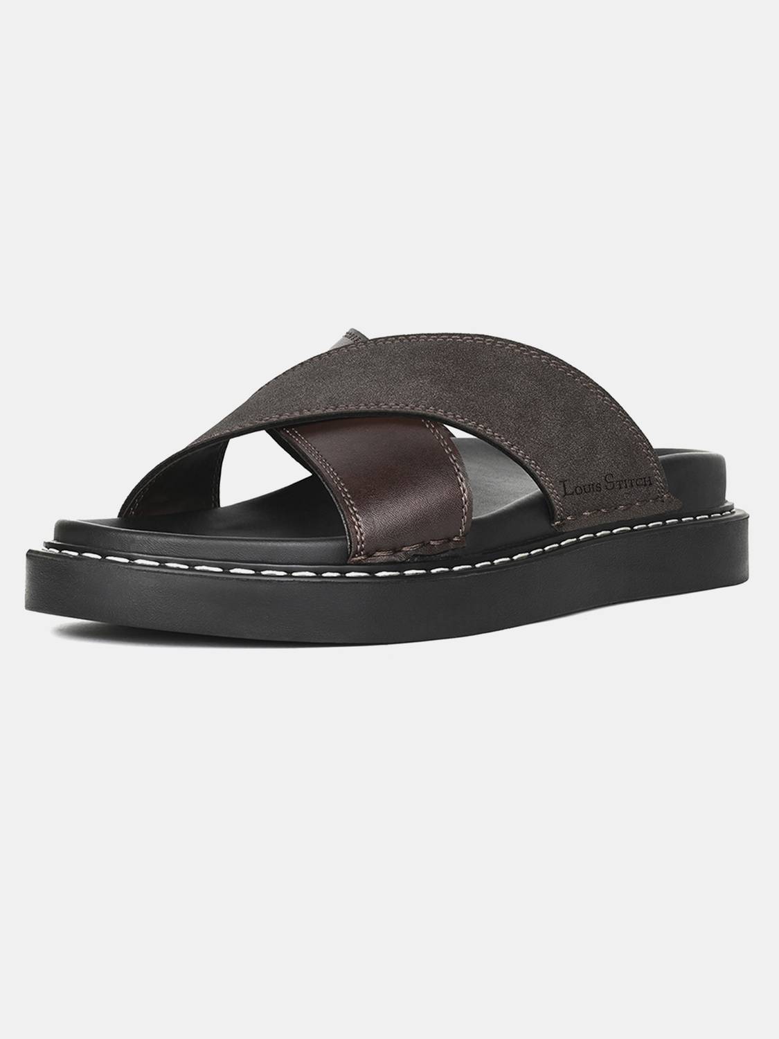 LOUIS STITCH Men's Lightweight Cross Strap Sandals - Image 3