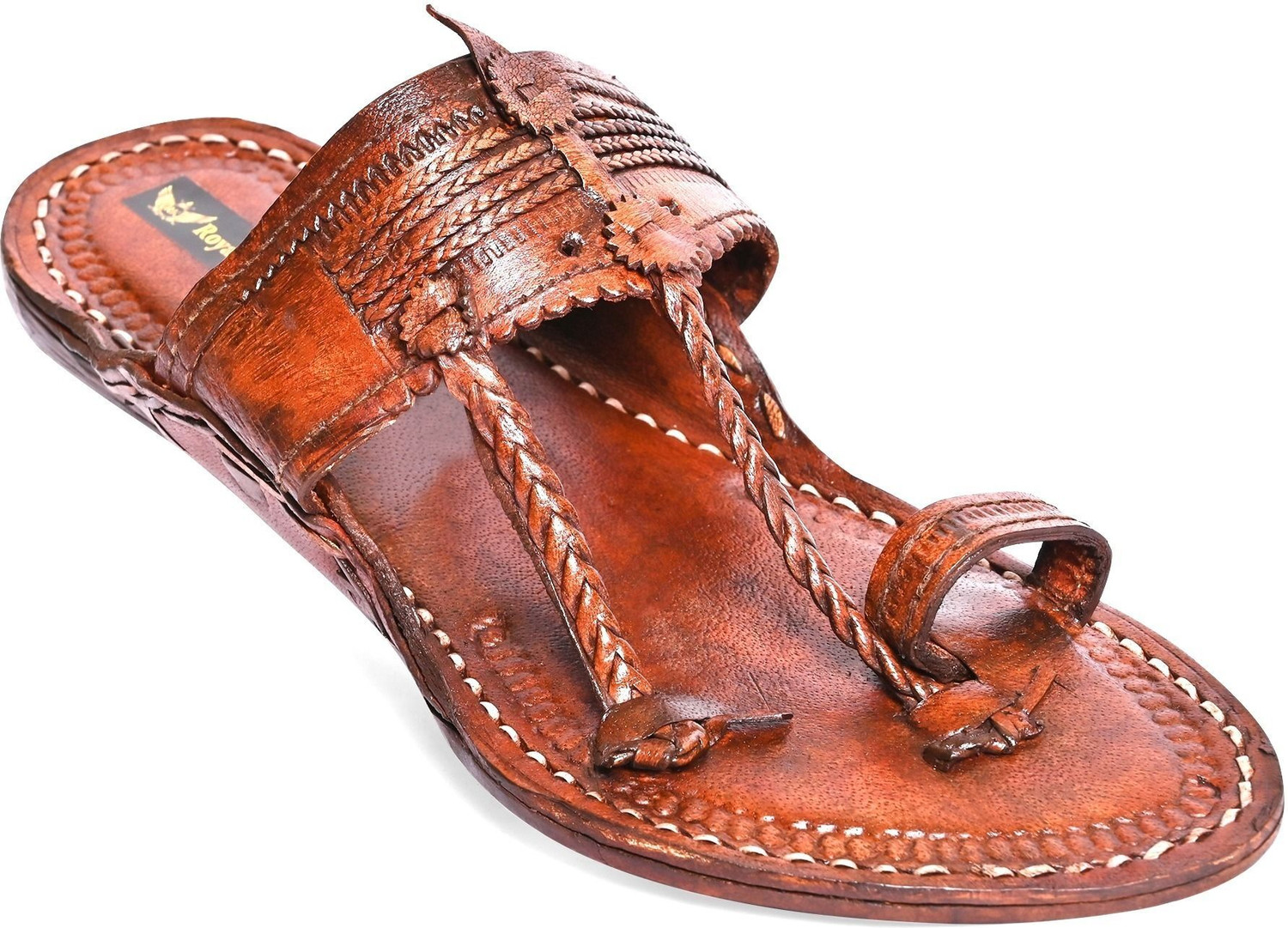 Image of Kolhapuri Men Flats Sandal (Brown, 7)