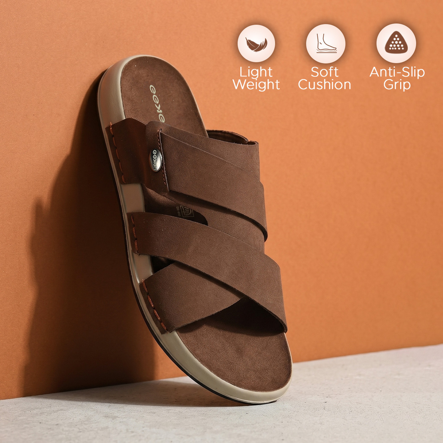 Image of Paragon Lightweight Stylish Slip Resistant Sole Washable Men Sandals
