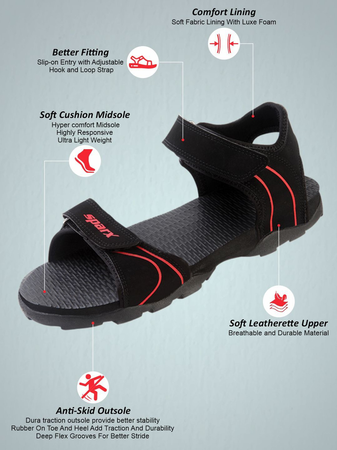 Image of Sparx SS 703 Men Sports Sandals