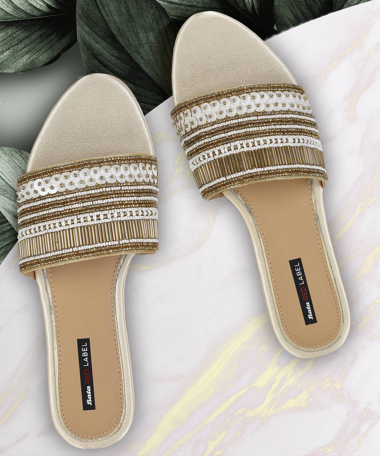 Bata Women Red Label Flats Sandal (Beige , 4)