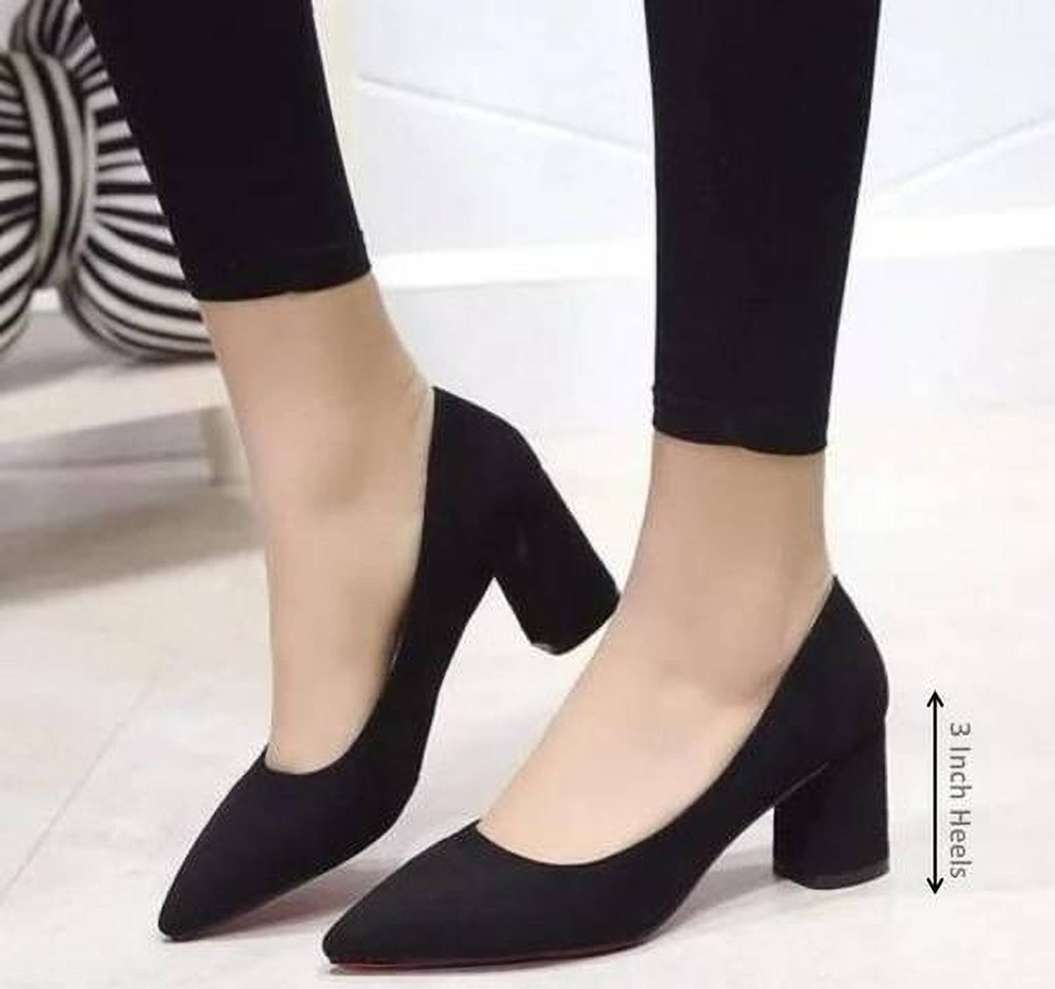 Folfi Women Black Heels - Image 4