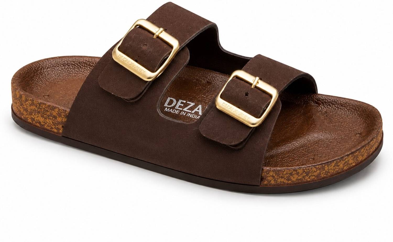 EZDEZARIO Men Slides Brown - Image 2