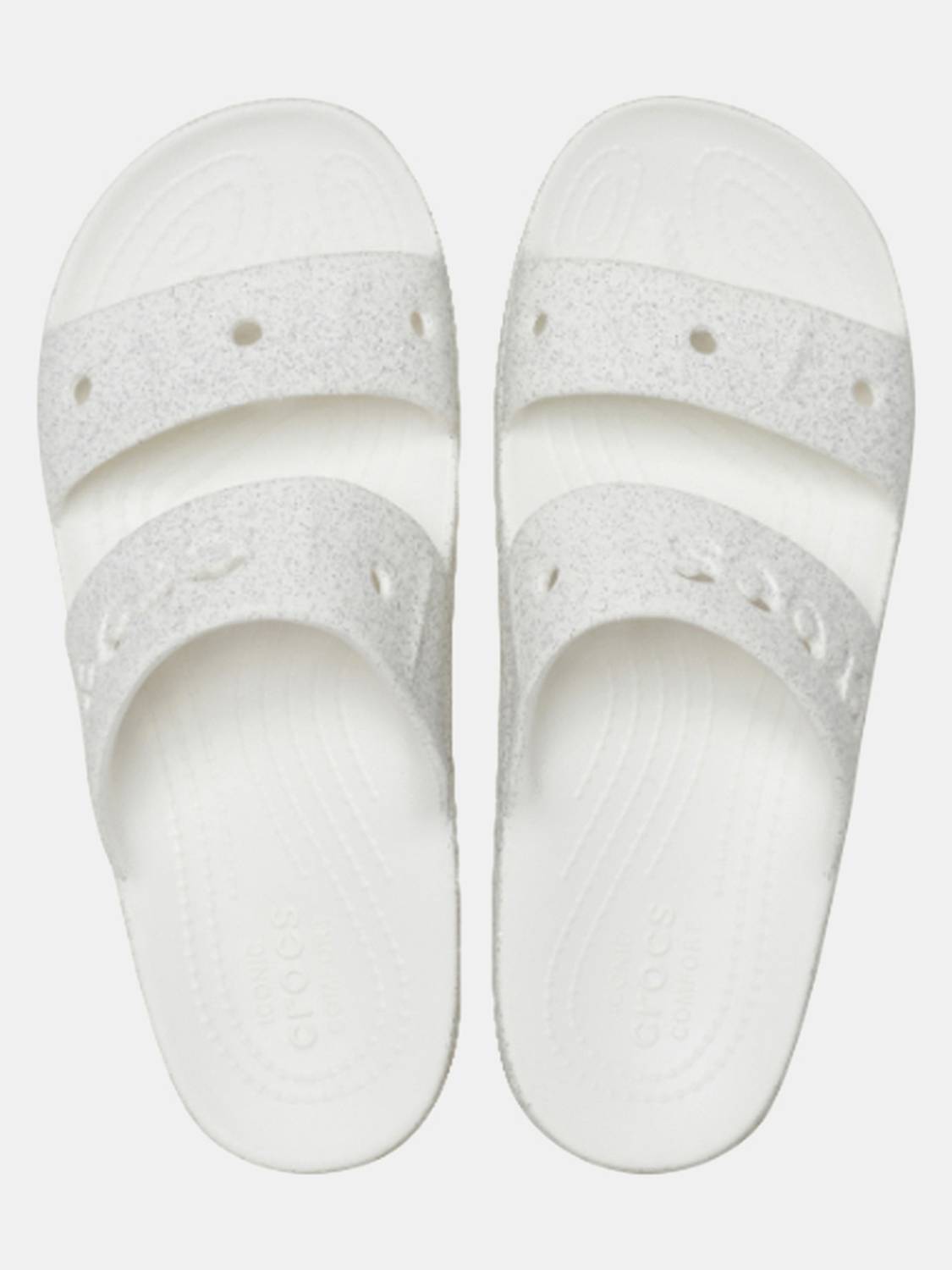CROCS Women Baya Plaform Glitter Casual Sandal (White , 6 UK/Indi
