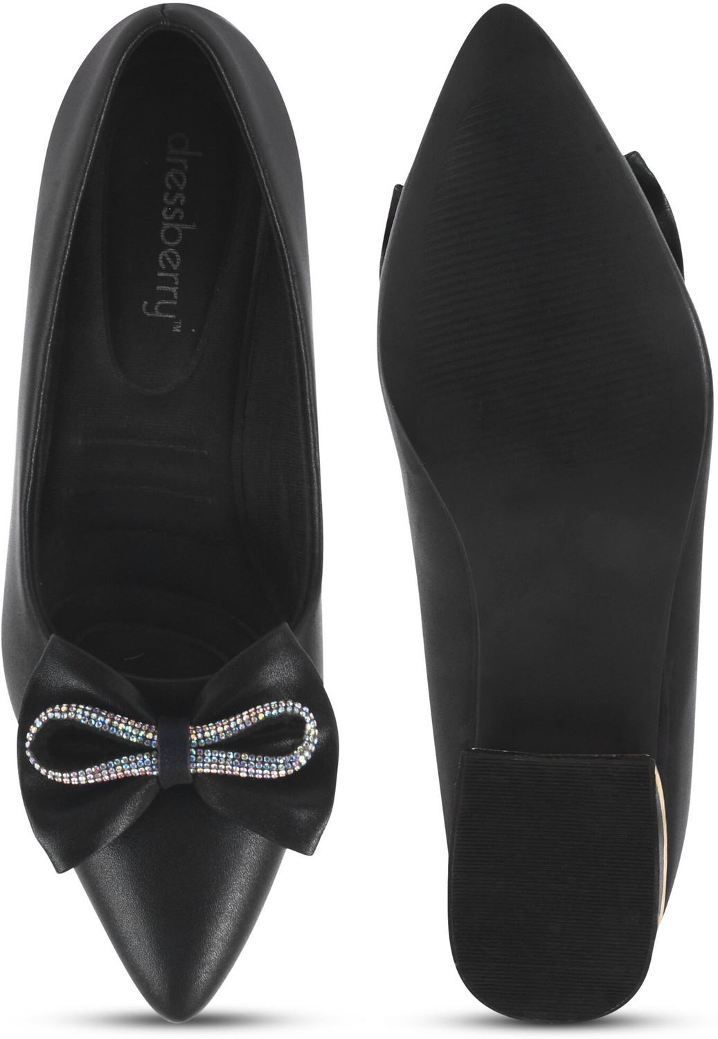 Image of Dressberry Women Heels Sandal (Black, 7)