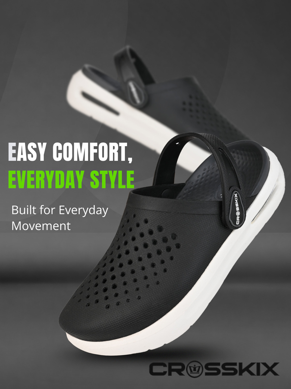 Image of Crosskix AeroComfort 2.0 Men's Lightweight Sport Clogs,Breathable EVA with Arch Support Men Clogs