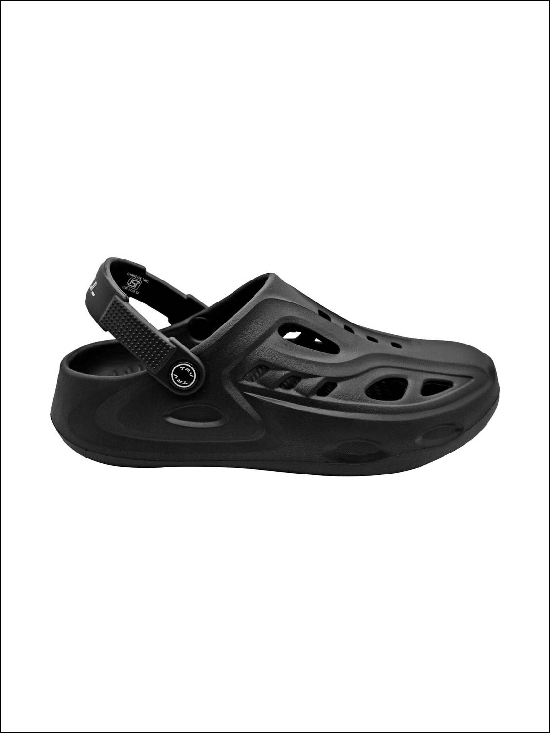 TRV Men Black Clogs - Image 2