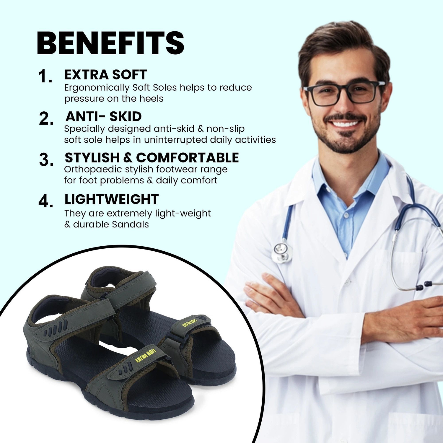 Image of DOCTOR EXTRA SOFT Men Sandals