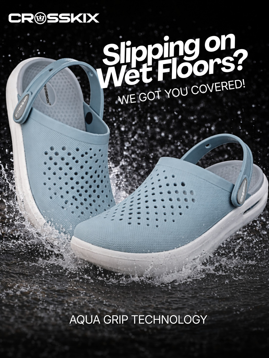 Image of Crosskix AeroComfort 2.0 Men's Lightweight Sport Clogs,Breathable EVA with Arch Support Men Clogs