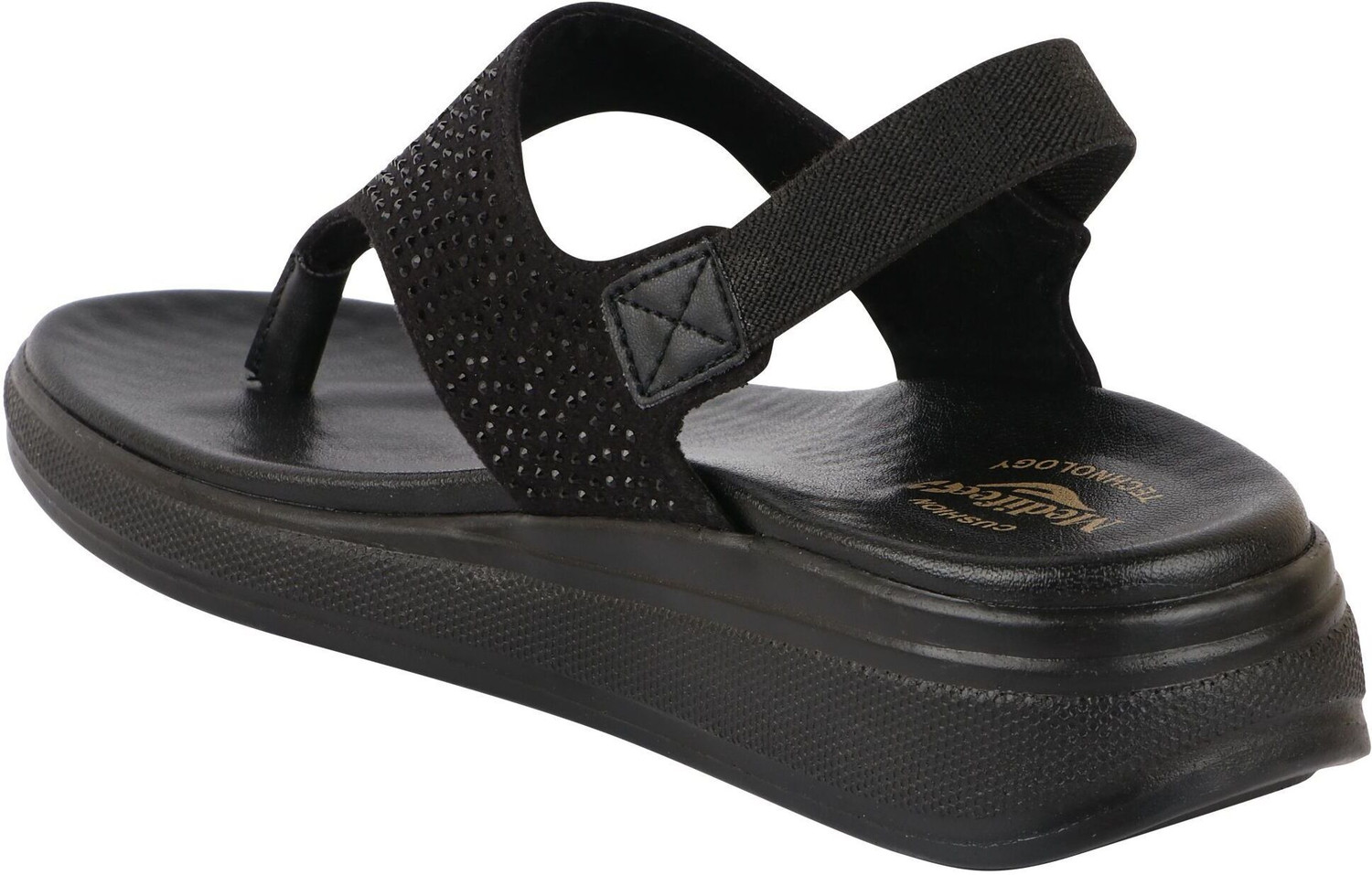 Image of MEDIFEET Women Wedges Sandal (Black, 7)