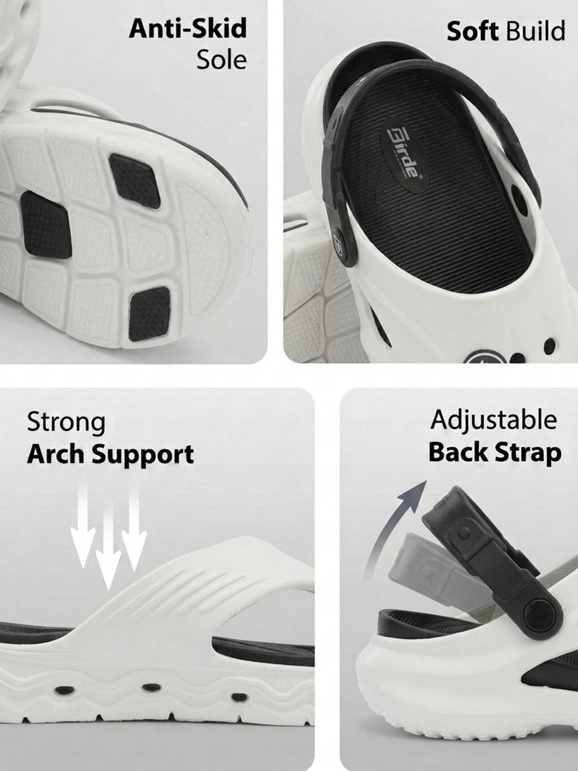 Birde Men White Clogs - Image 3