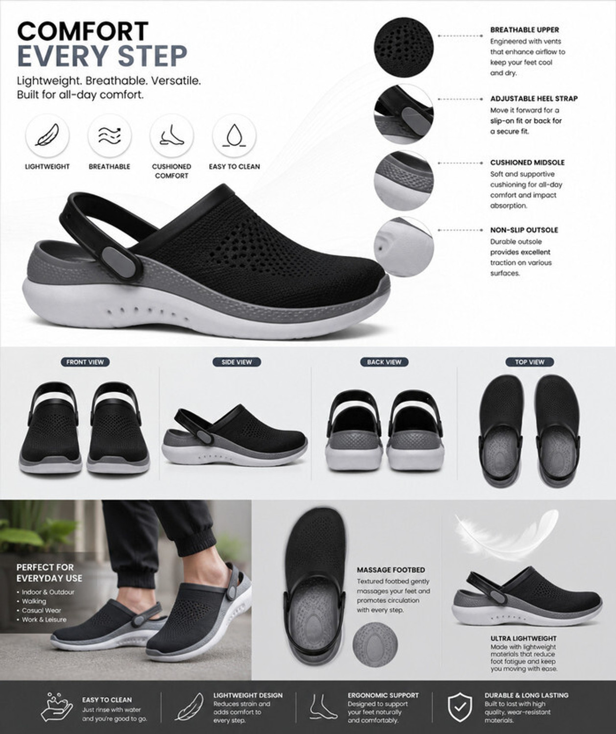 Image of Elite LITE OFF RIDE 360 CLASSIC STRAP Clogs Men Clogs