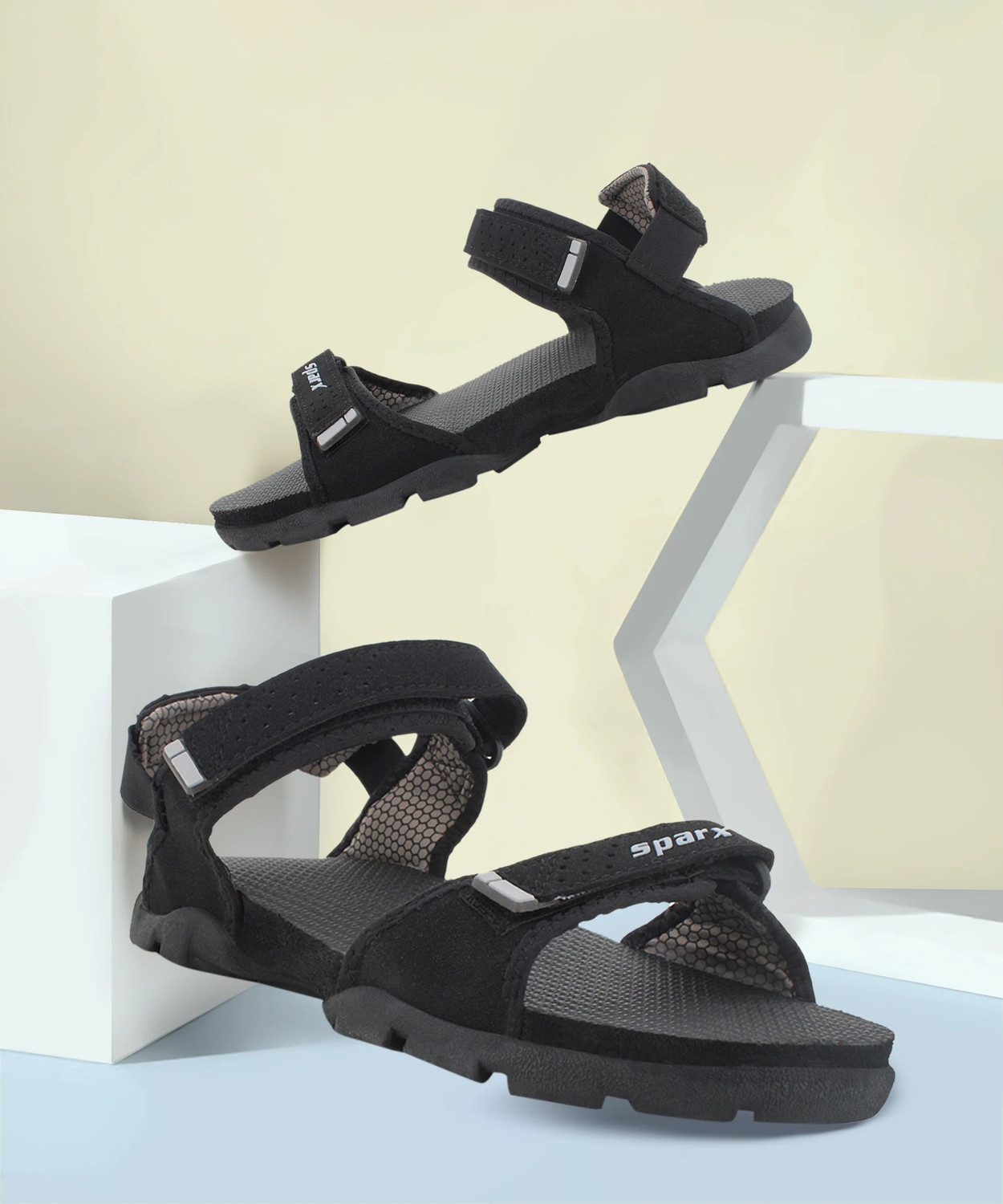 Image of Sparx Men SS 119 Sports Sandal (Black, Grey, 9)