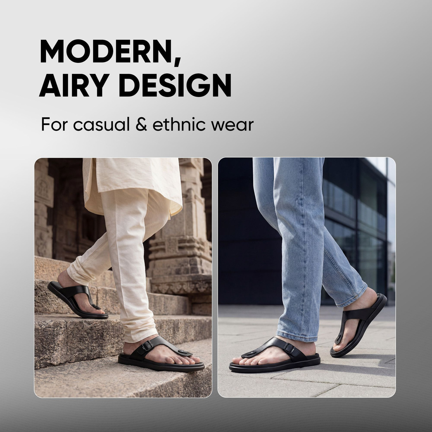 Image of Frido Cloud Comfort Diabetic Ortho Arch Support for Pain Relief Anti-Skid Sole Cushion Men Sandals