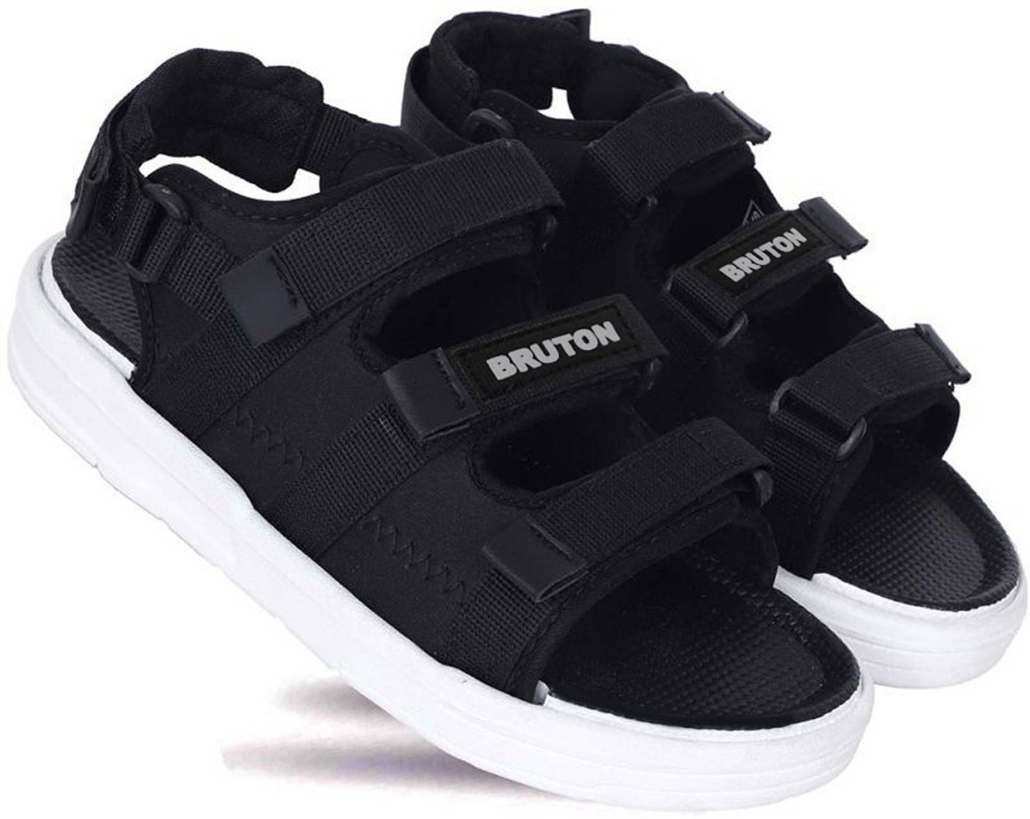 BRUTON Men Black Sandals - Image 3