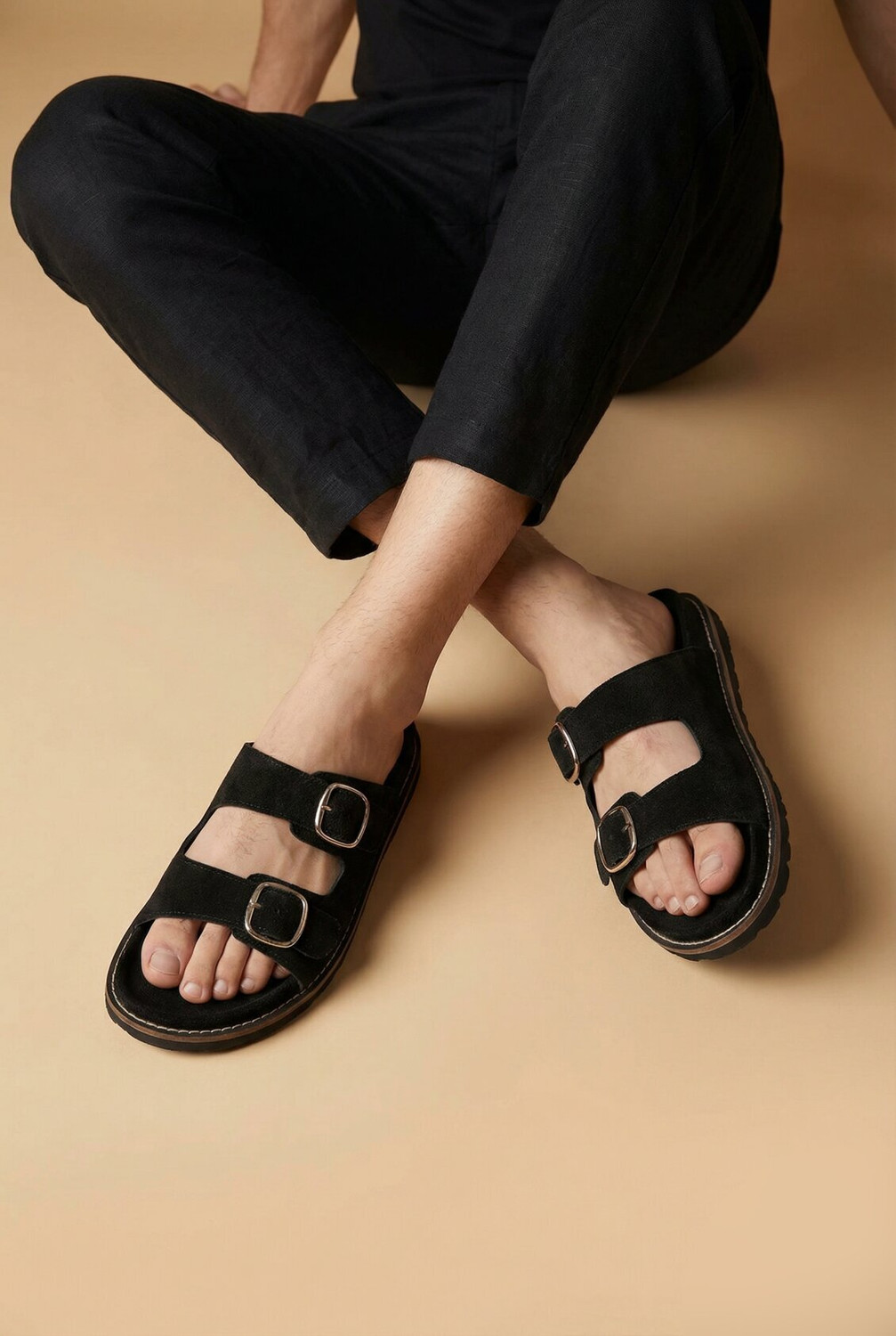 Image of Mast & Harbour Men Sandal (Black, 9)