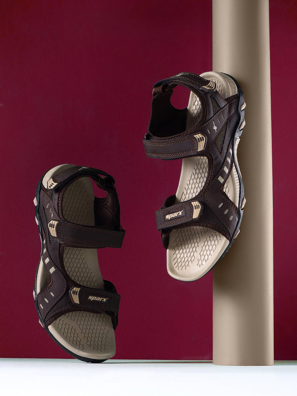 Sparx SS 485 Men Sports Sandals Brown - Image 4