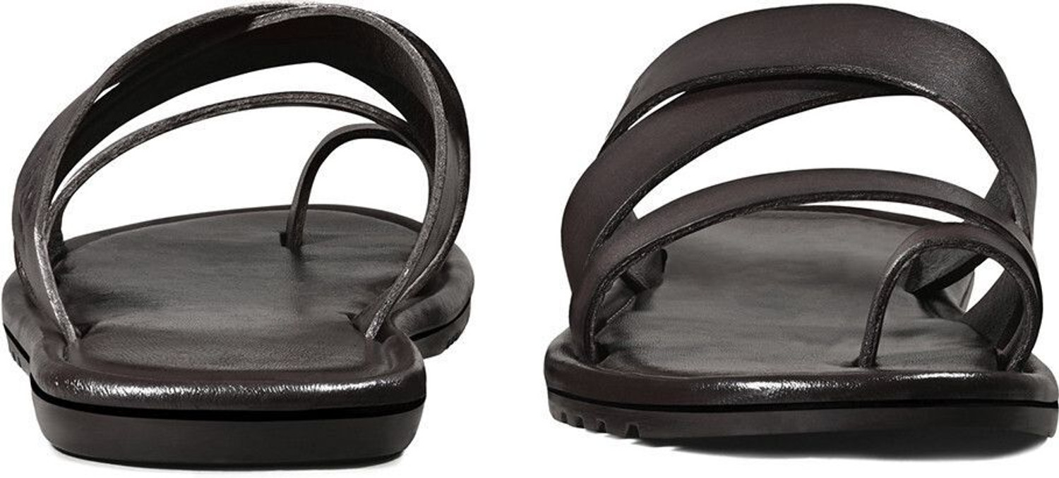 Image of LOUIS STITCH Brown Lightweight Open Toe Kohlapuri Style Leather Sandals Men Sandals