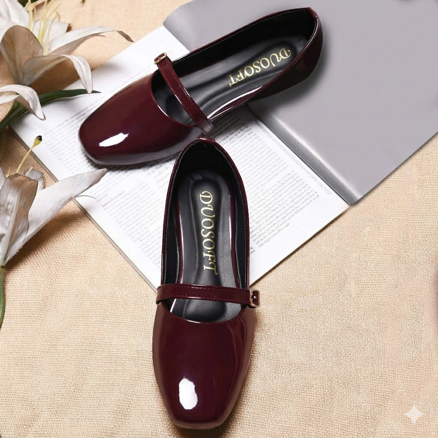 Image of DUOSOFT Women Premium |Non Slip Lightweight|Dailywear| Shoes| Bellies Sandal (Brown, 8)