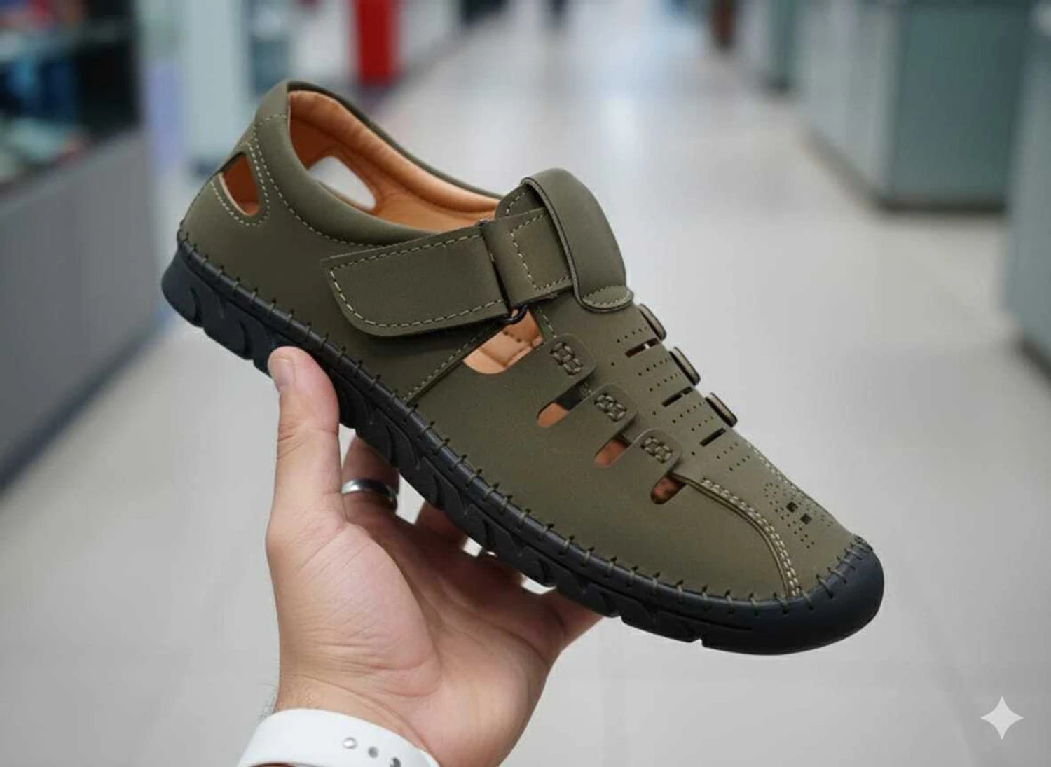 Image of WALKWISE Men Sandal (Olive, 6)