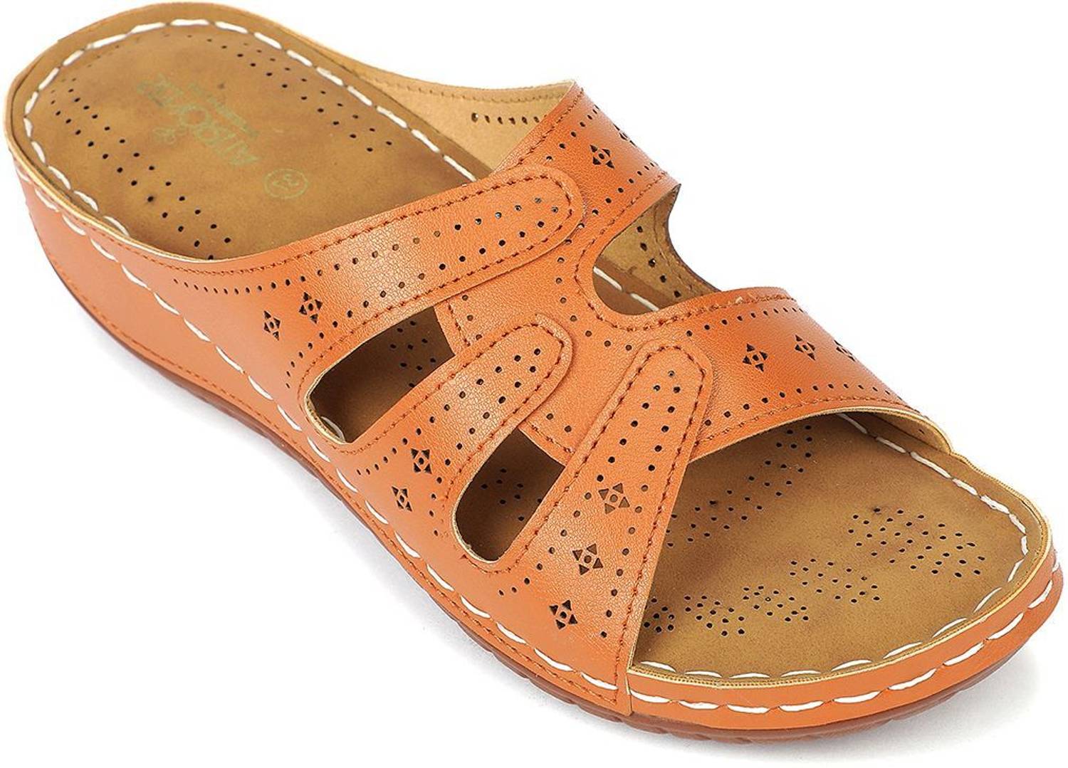 LIBERTY Women Flats Sandal (Tan , 6.5)