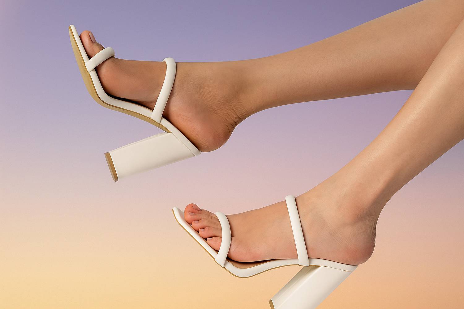 MODRIXFASHION Women White Heels - Image 3
