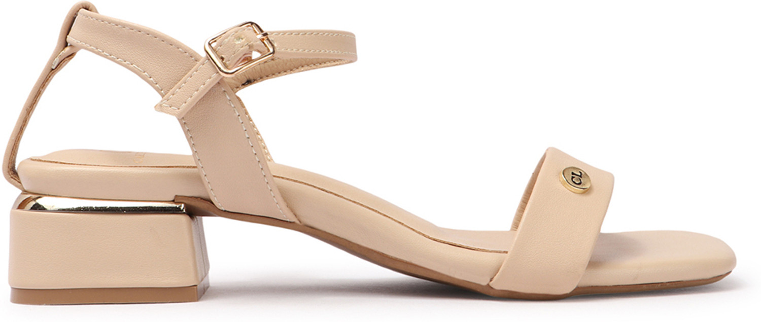 Image of CARLTON LONDON Women's Party Block Heel Sandals with Buckles Women Heels