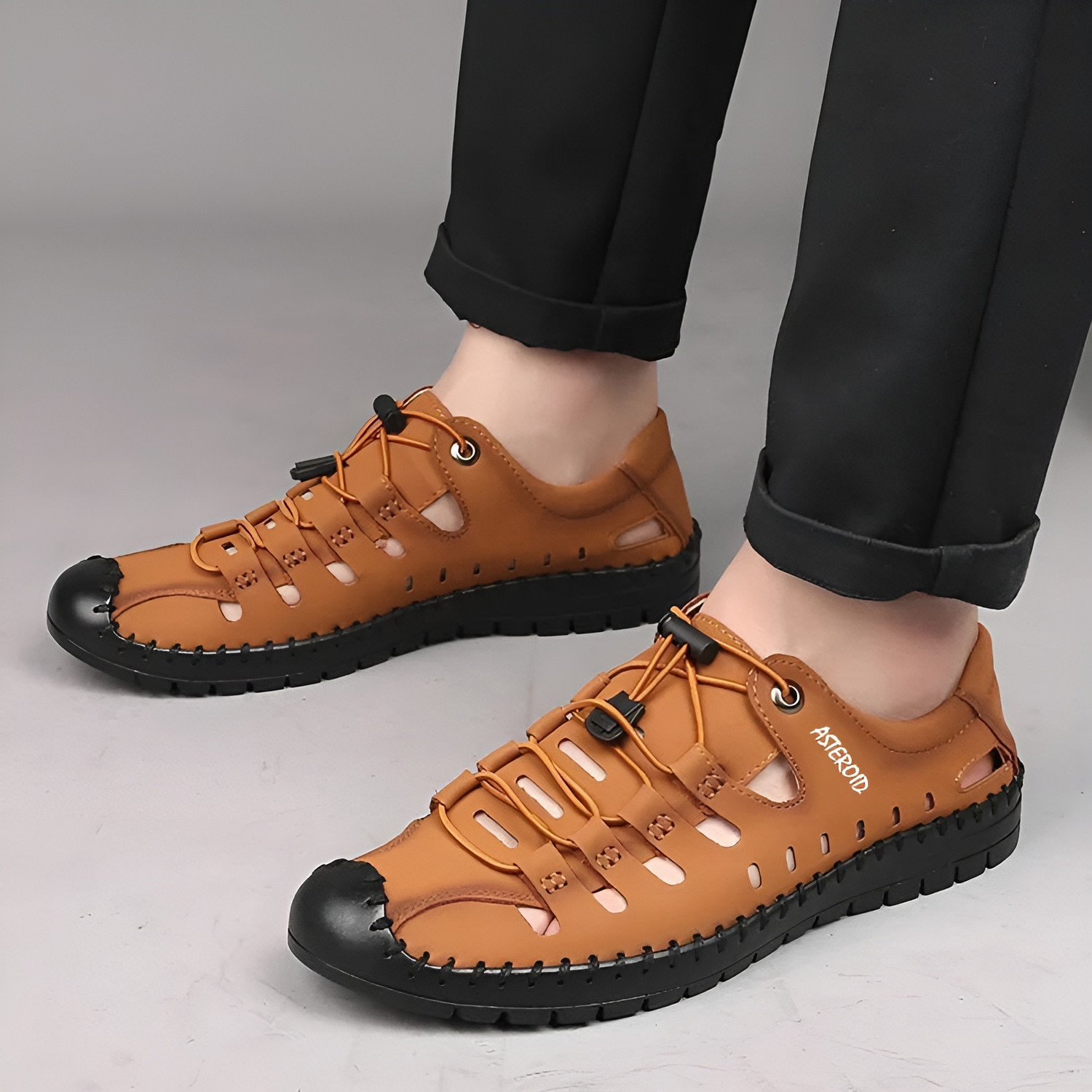 Image of ASTEROID Men Tan Sandals